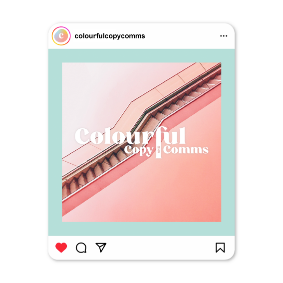 Media Avenue client Instagram tile design for Colourful Copy and Comms