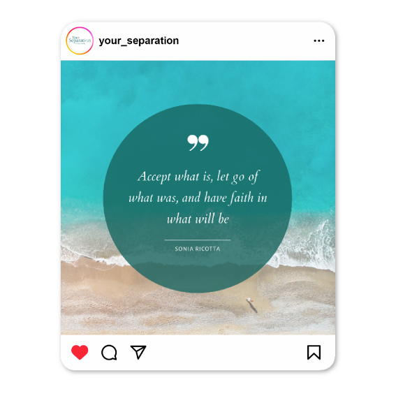 Media Avenue client instagram post design for Your Separation