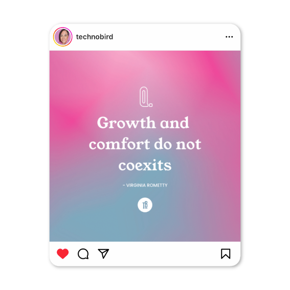 Media Avenue client Instagram quote post design Techno Bird